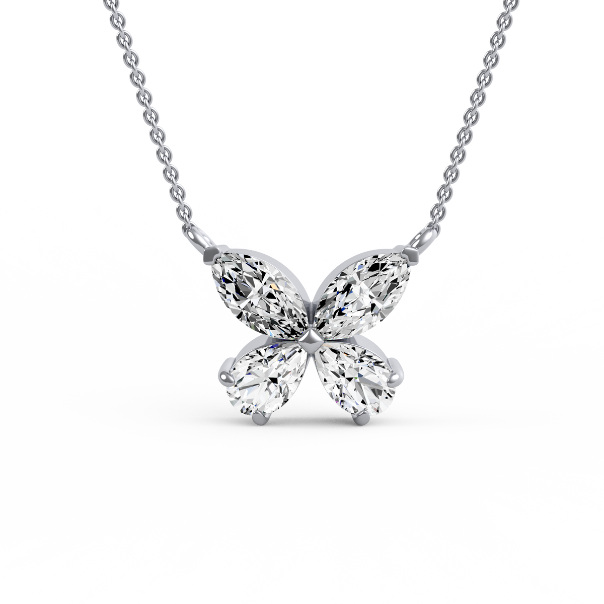 Butterfly Bloom Marquise & Pear Lab Grown Diamond Pendant PD-020