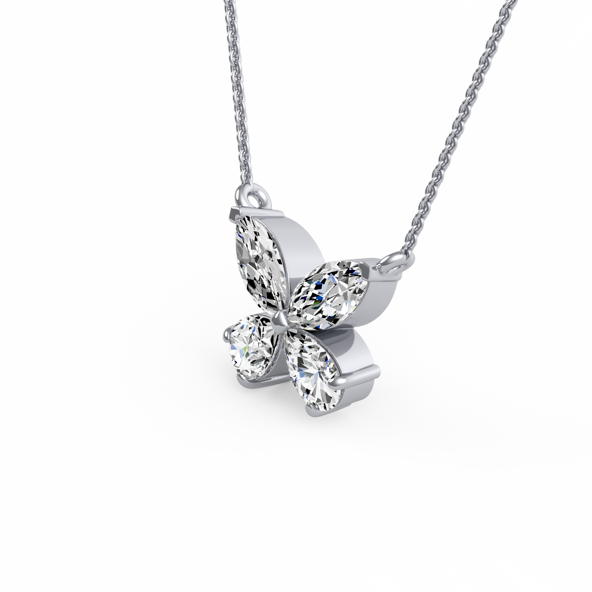 Butterfly Bloom Marquise & Pear Lab Grown Diamond Pendant PD-020