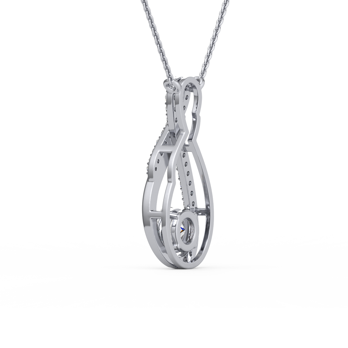 Infinity Twist Round Lab Grown Diamond Pendant PD-023