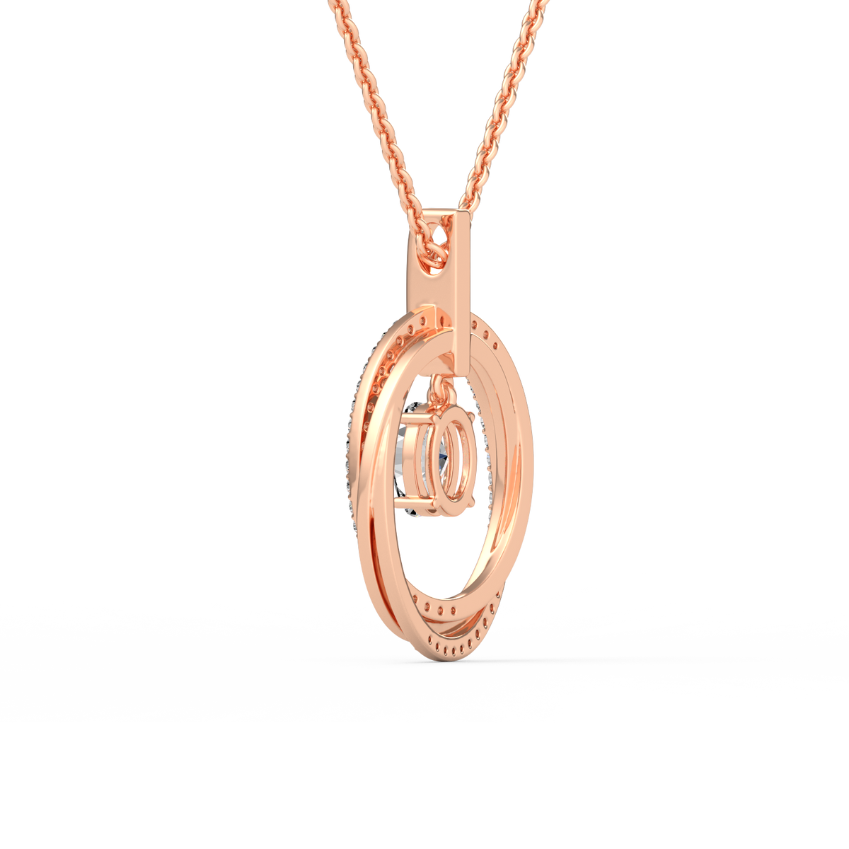 Eternal Oval Cascade Lab Grown Diamond Pendant PD-030
