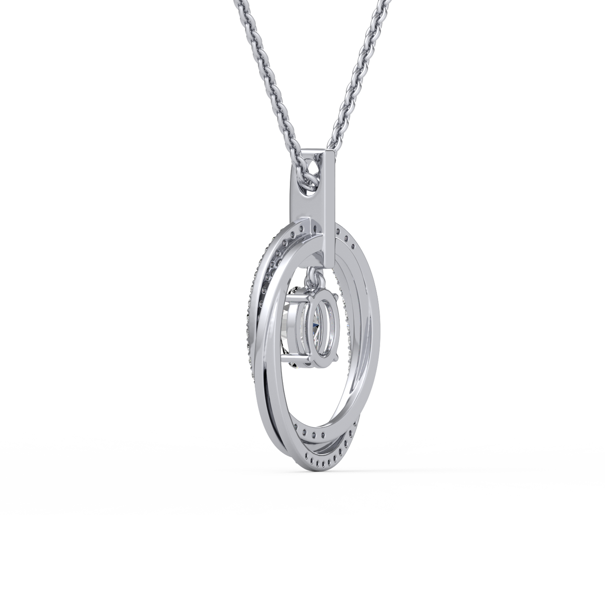 Eternal Oval Cascade Lab Grown Diamond Pendant PD-030