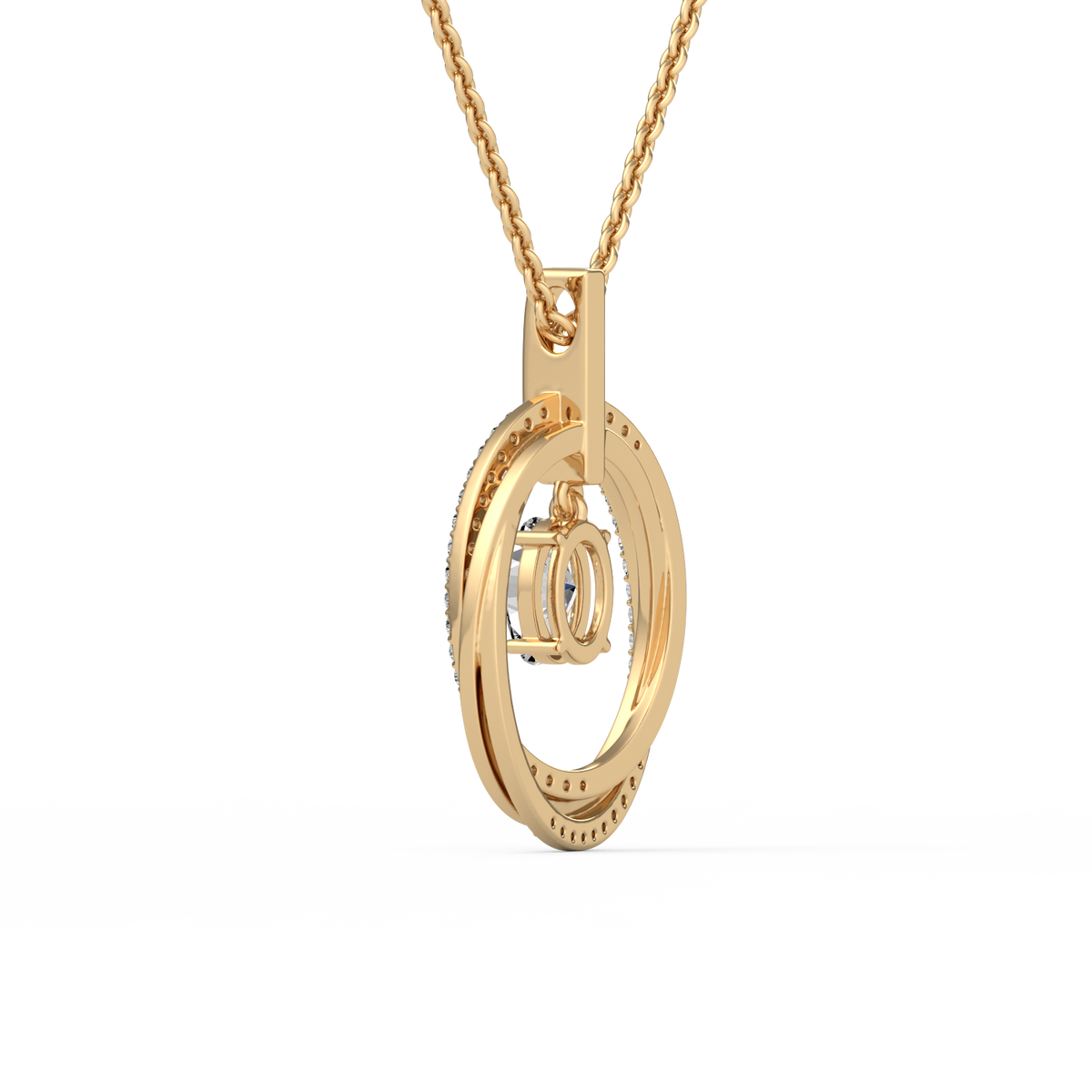Eternal Oval Cascade Lab Grown Diamond Pendant PD-030