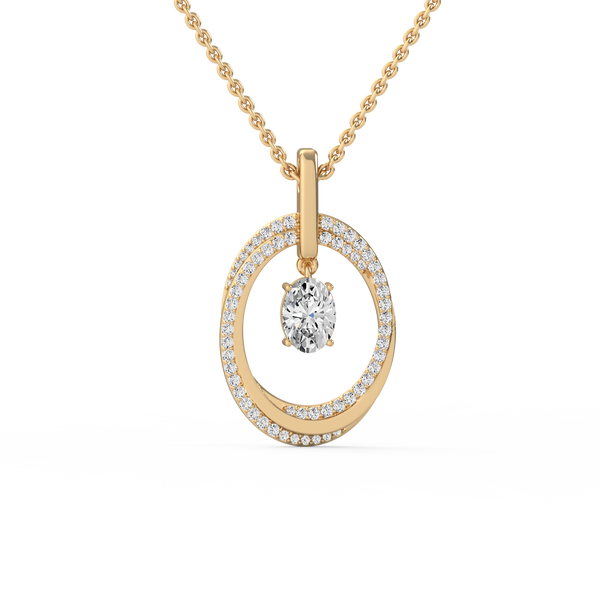 Eternal Oval Cascade Lab Grown Diamond Pendant PD-030