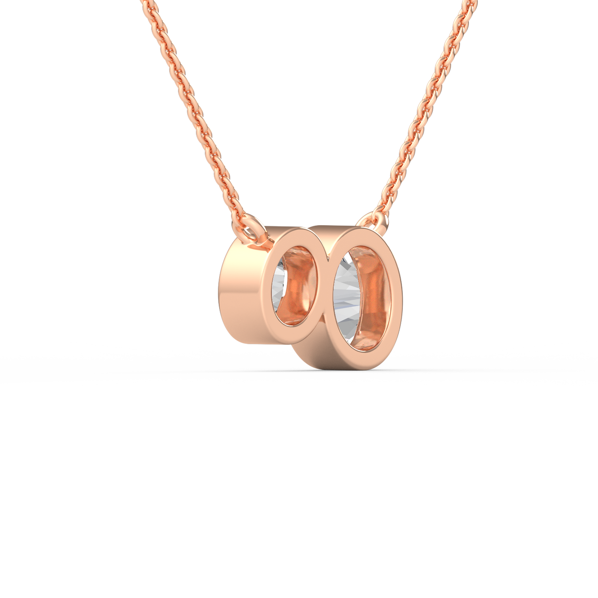 Twin Oval Lab Grown Diamond Pendant  PD-038