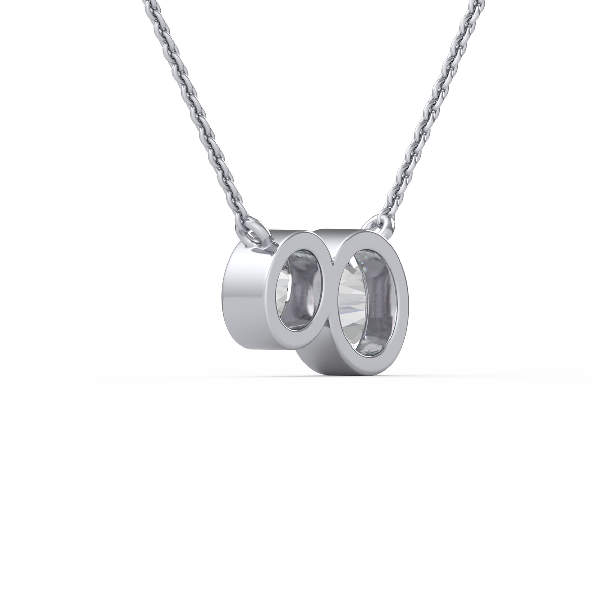Twin Oval Lab Grown Diamond Pendant  PD-038