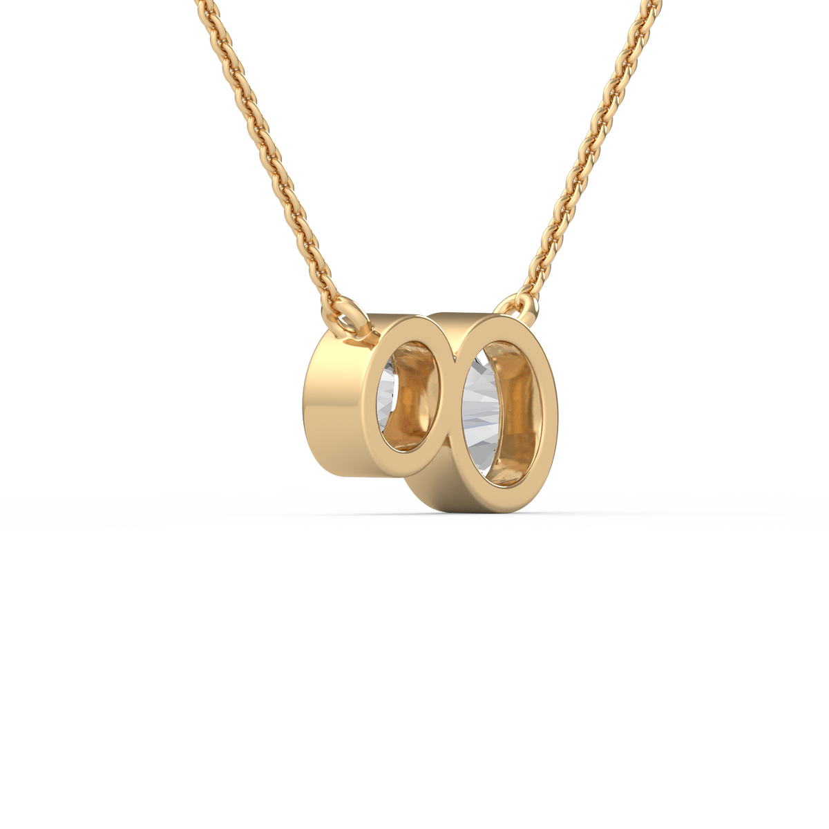 Twin Oval Lab Grown Diamond Pendant  PD-038