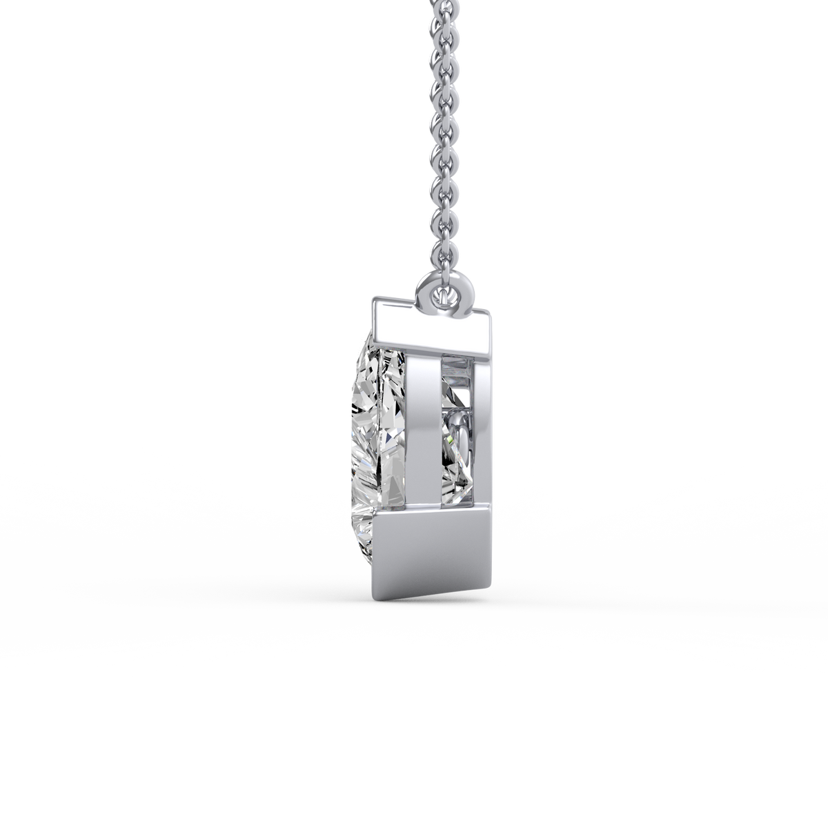 Heart & Pear Lab Grown Diamond Pendant  PD-044