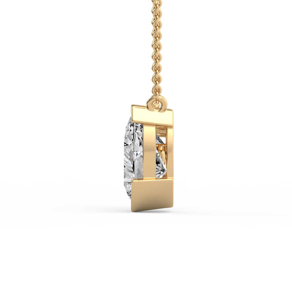 Heart & Pear Lab Grown Diamond Pendant  PD-044