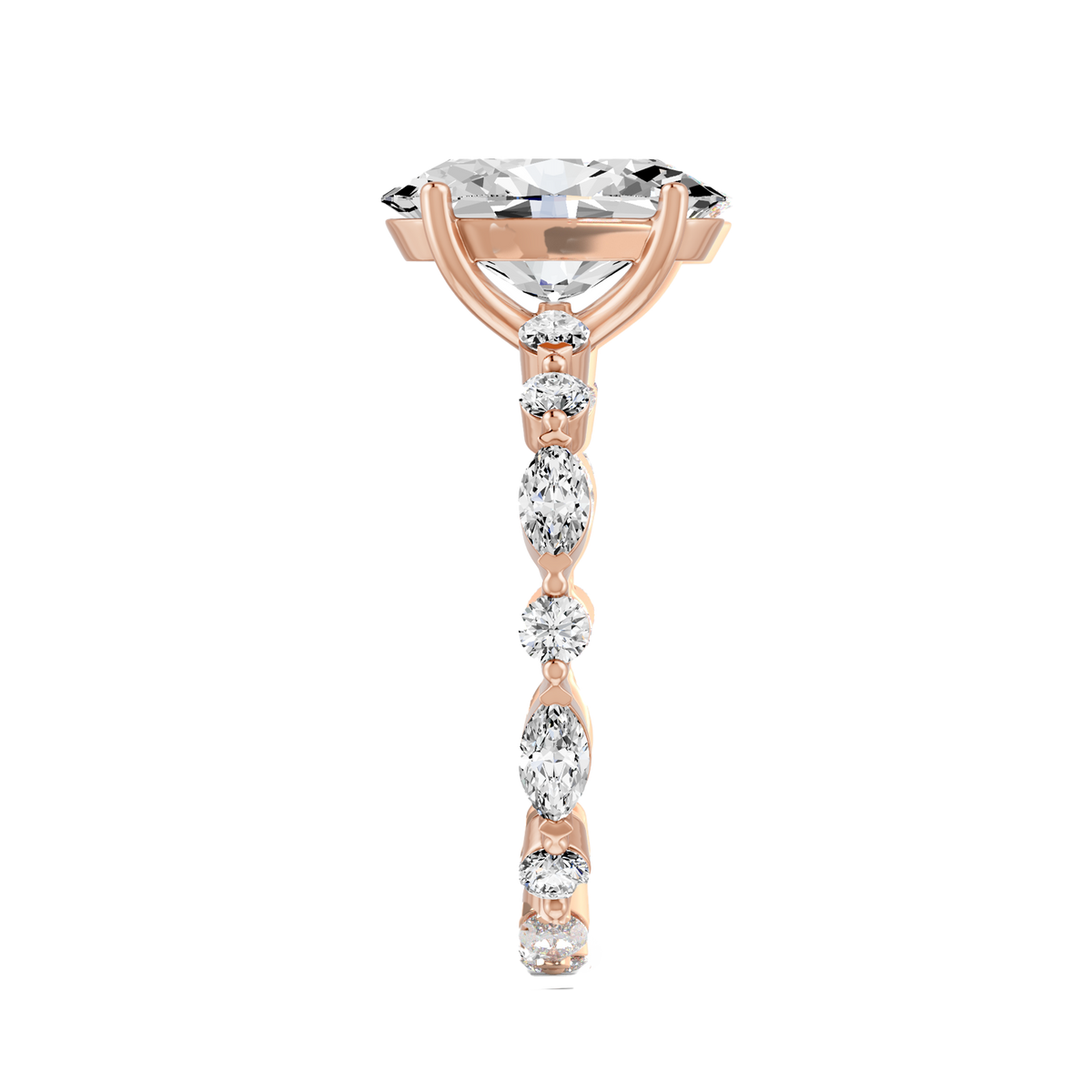 Oval 3ct Signature Ring R-010