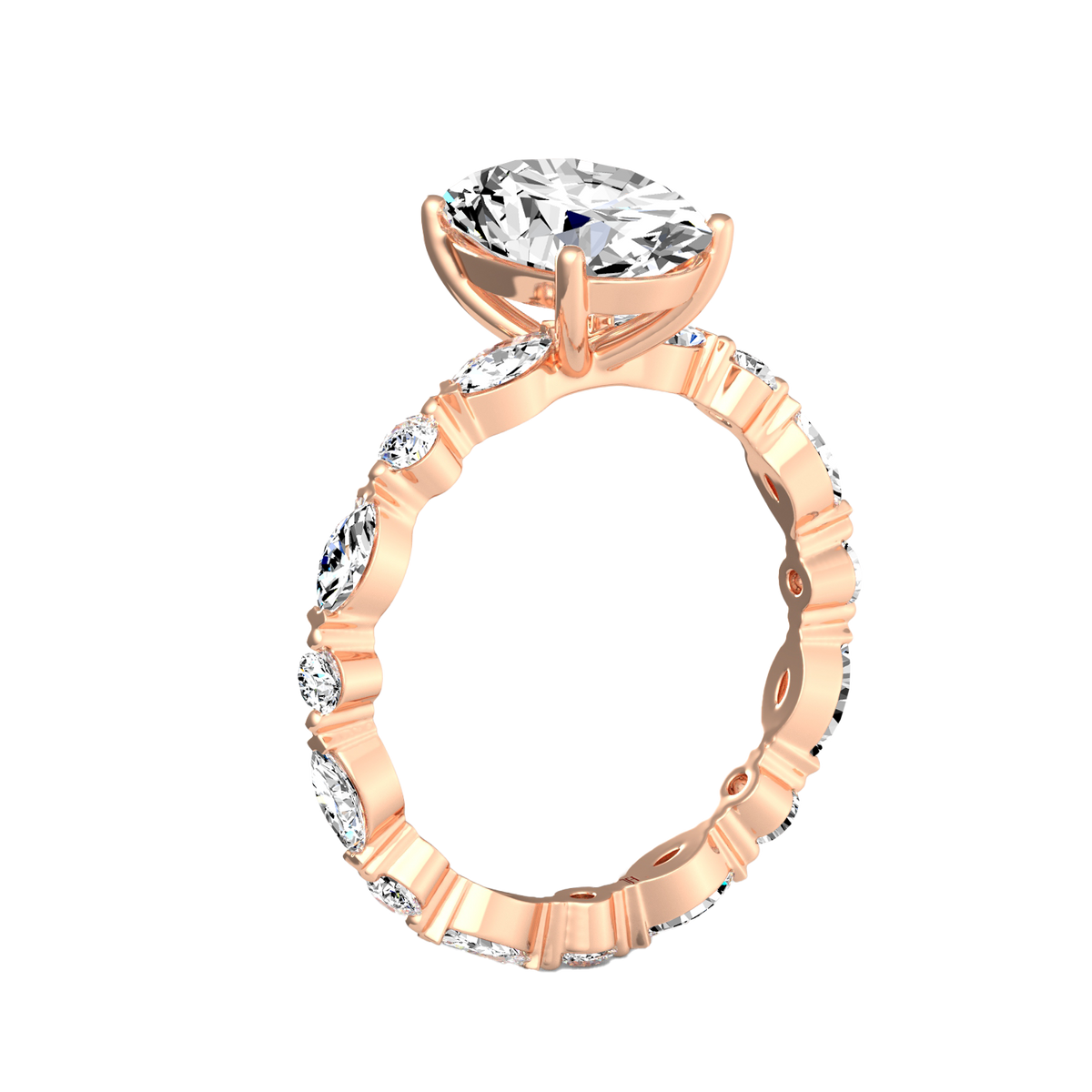 Oval 3ct Signature Ring R-010
