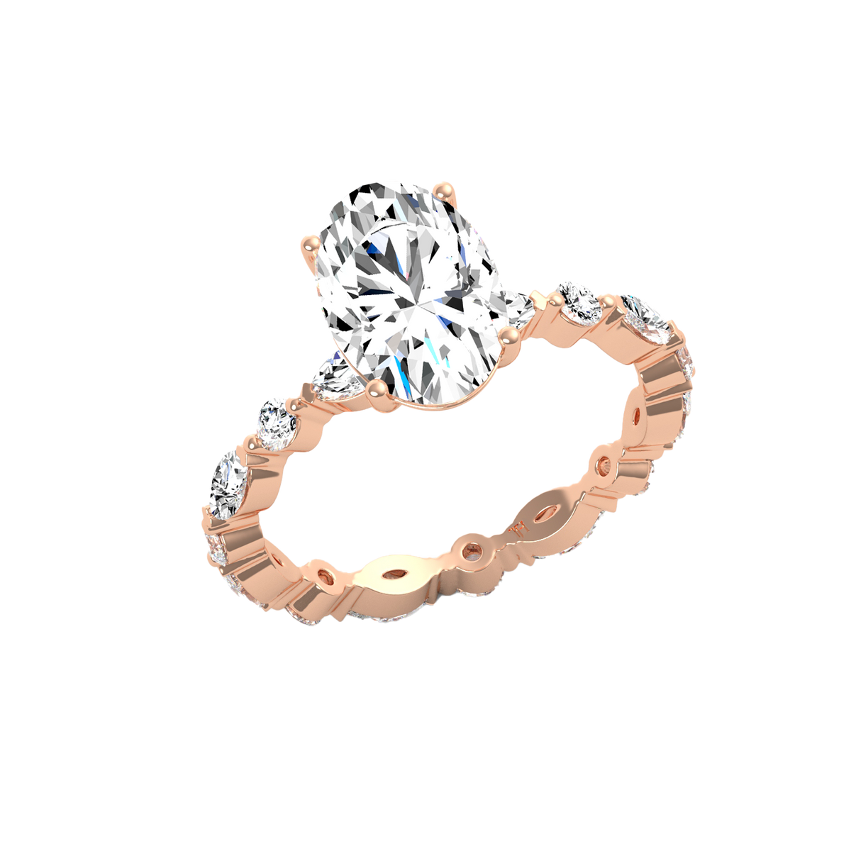 Oval 3ct Signature Ring R-010