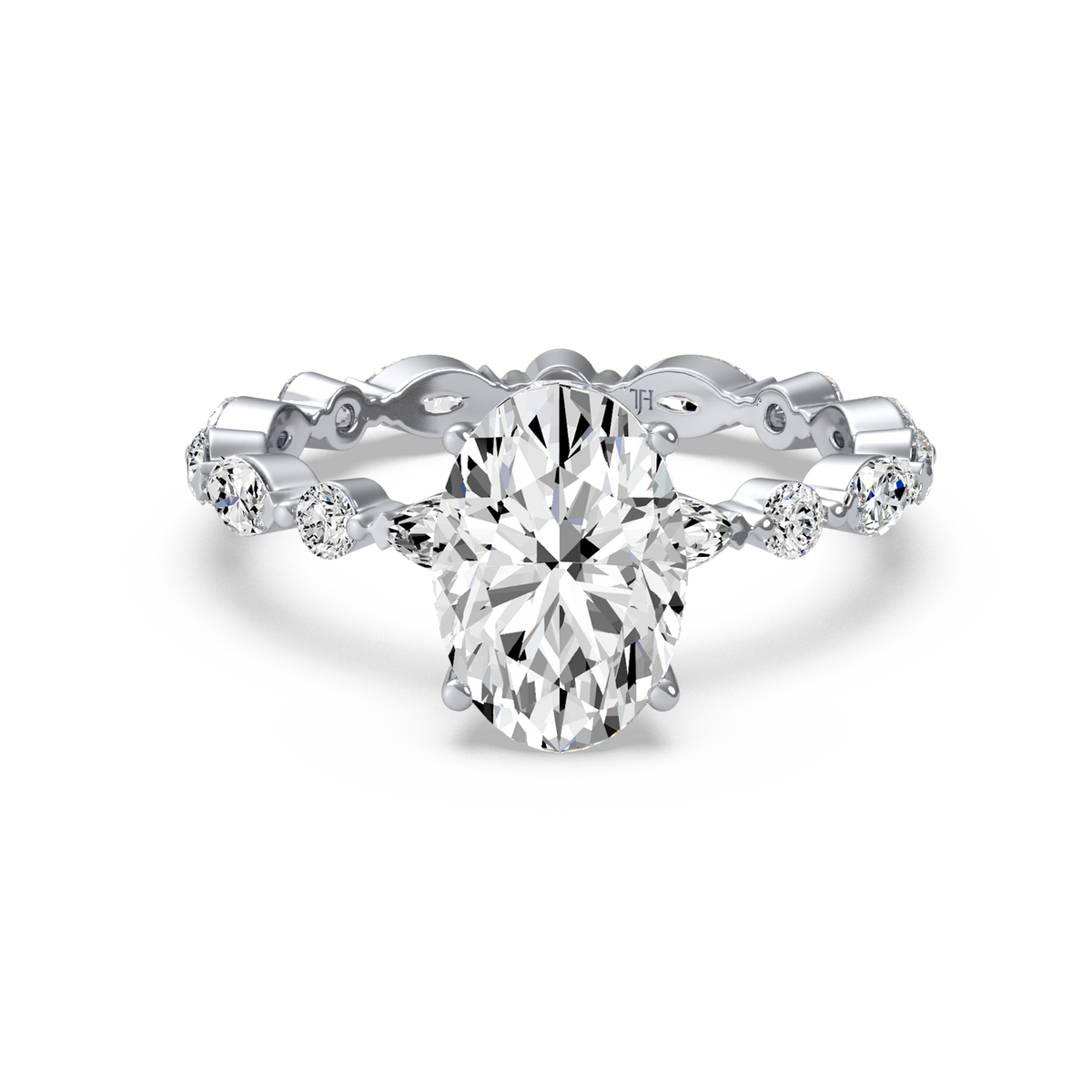 Oval 3ct Signature Ring R-010