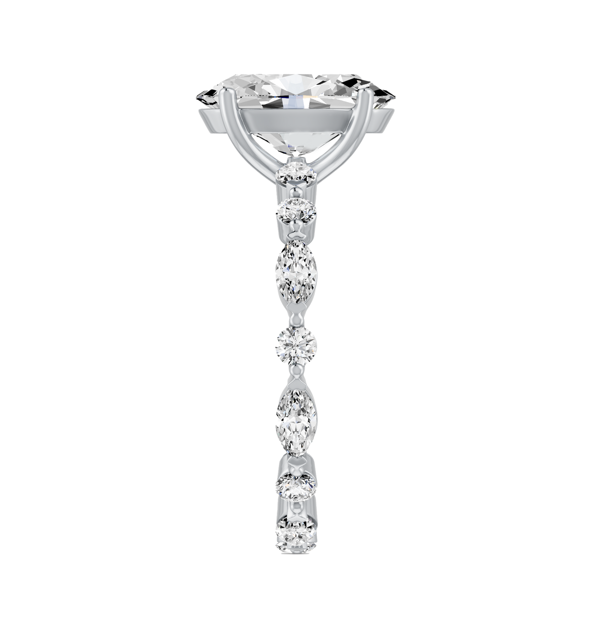 Oval 3ct Signature Ring R-010