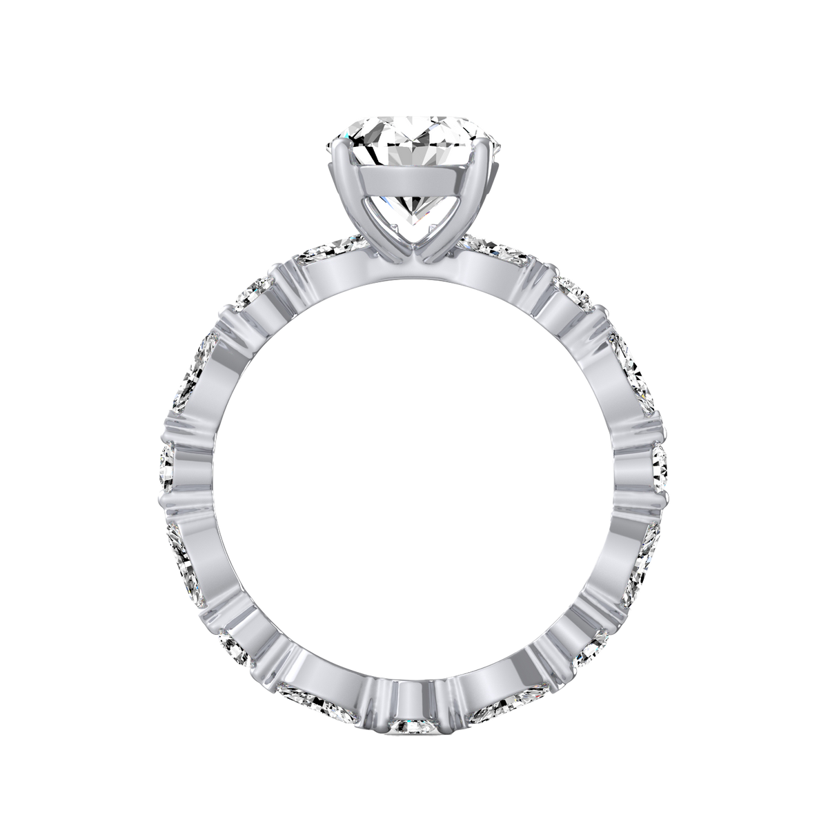 Oval 3ct Signature Ring R-010