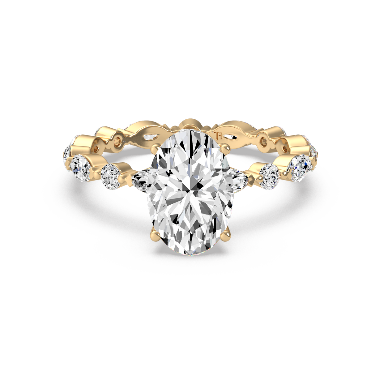 Oval 3ct Signature Ring R-010