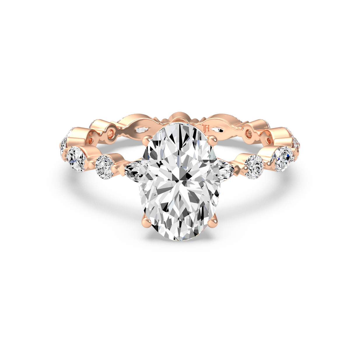Oval 3ct Signature Ring R-010