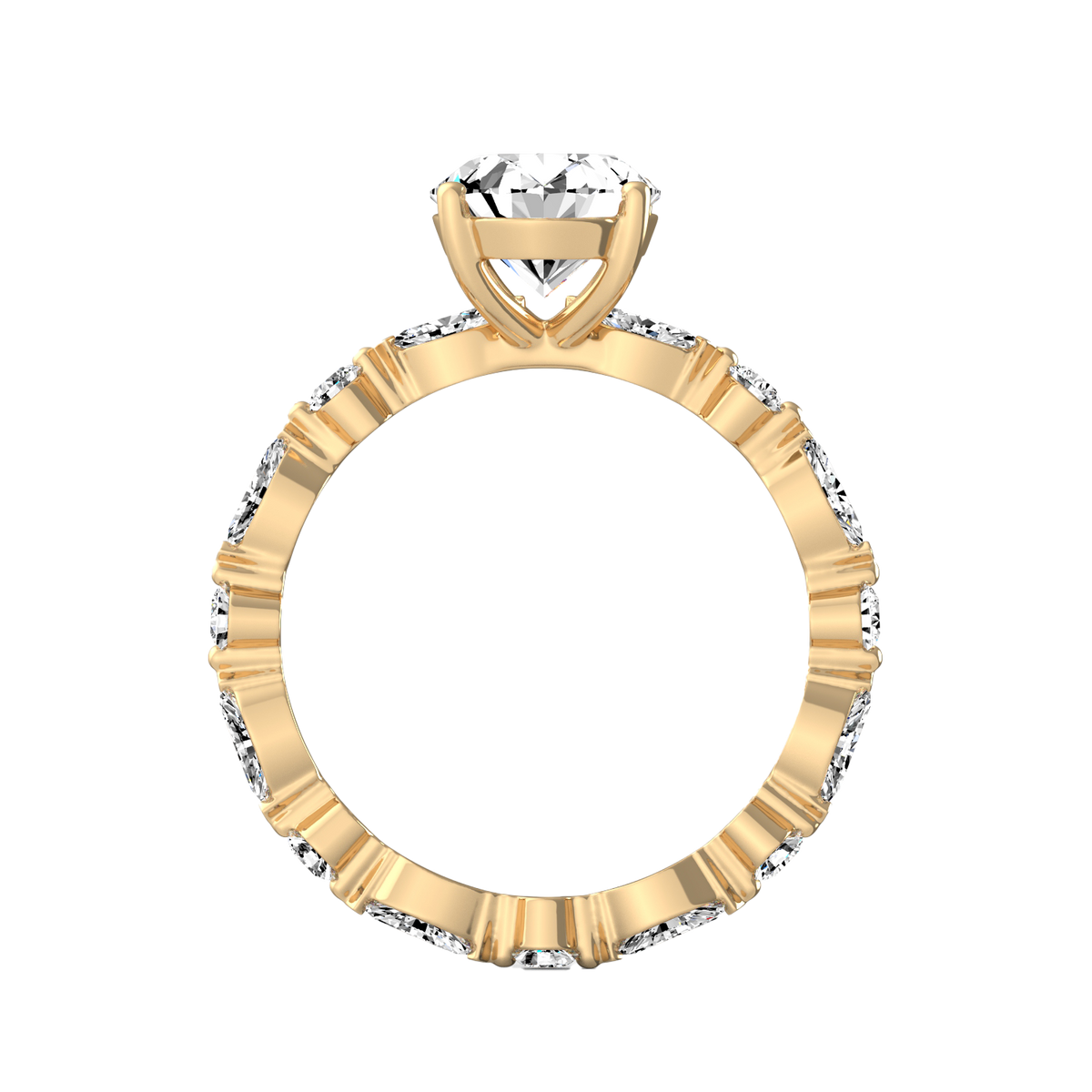 Oval 3ct Signature Ring R-010
