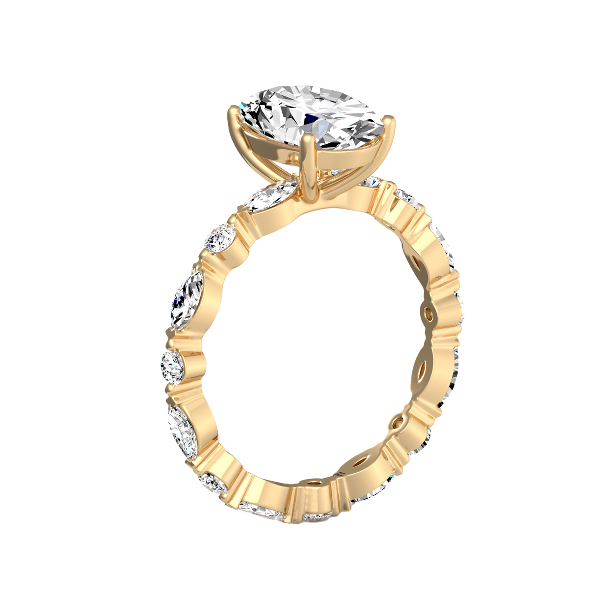 Oval 3ct Signature Ring R-010