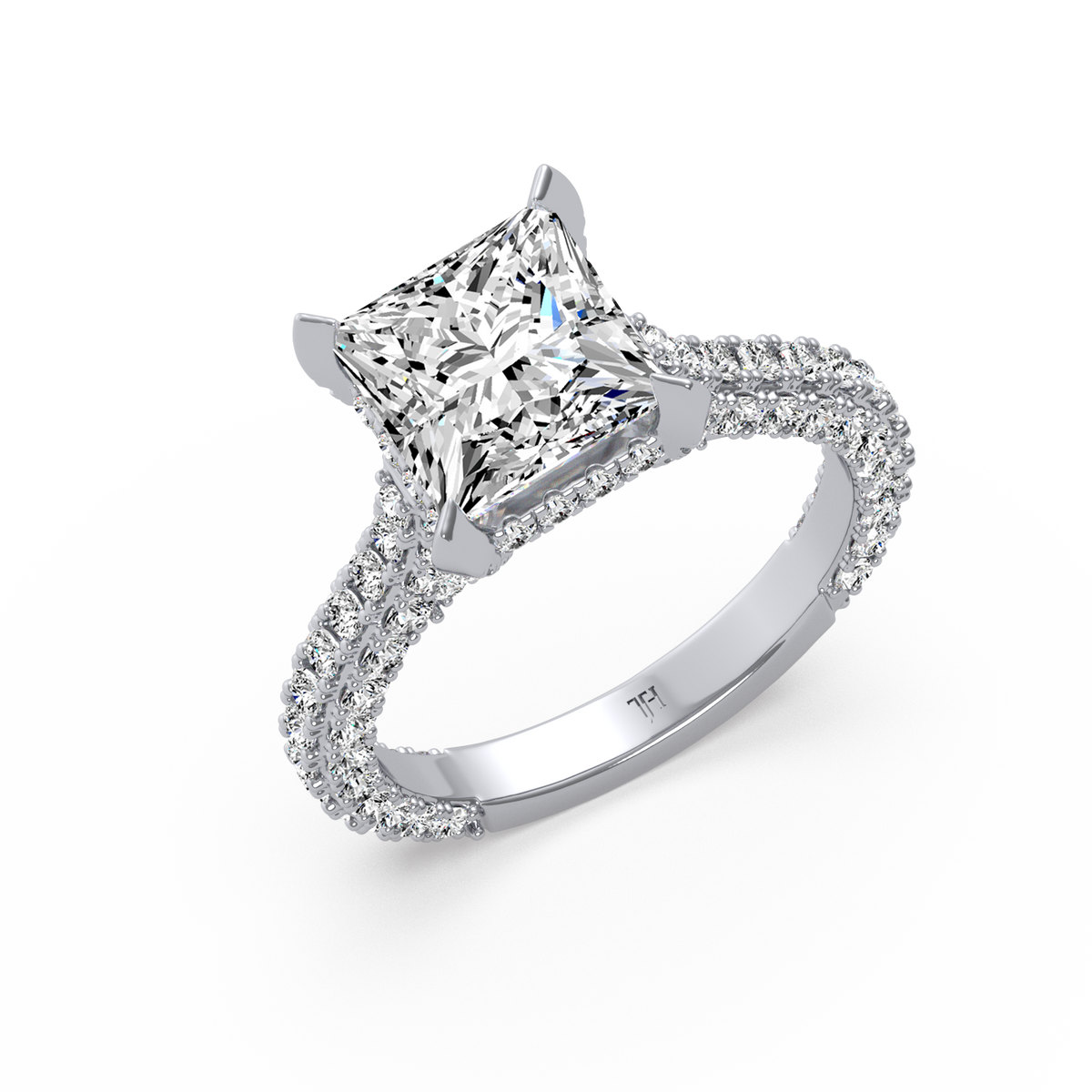 3ct Princess Red Carpet Ring R-034