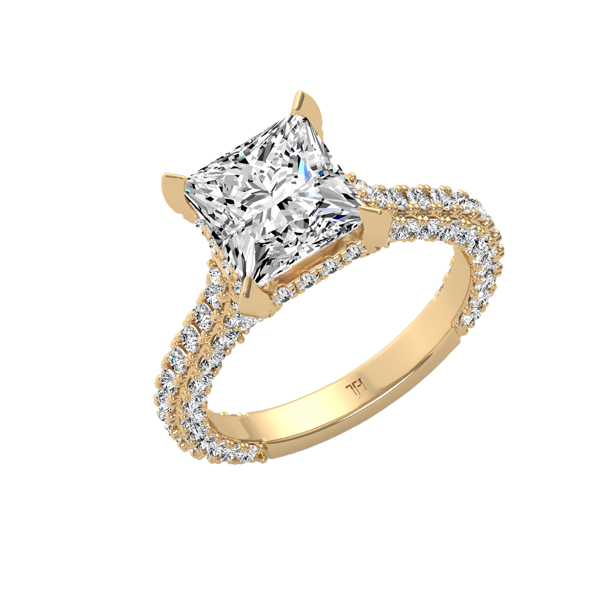 3ct Princess Red Carpet Ring R-034
