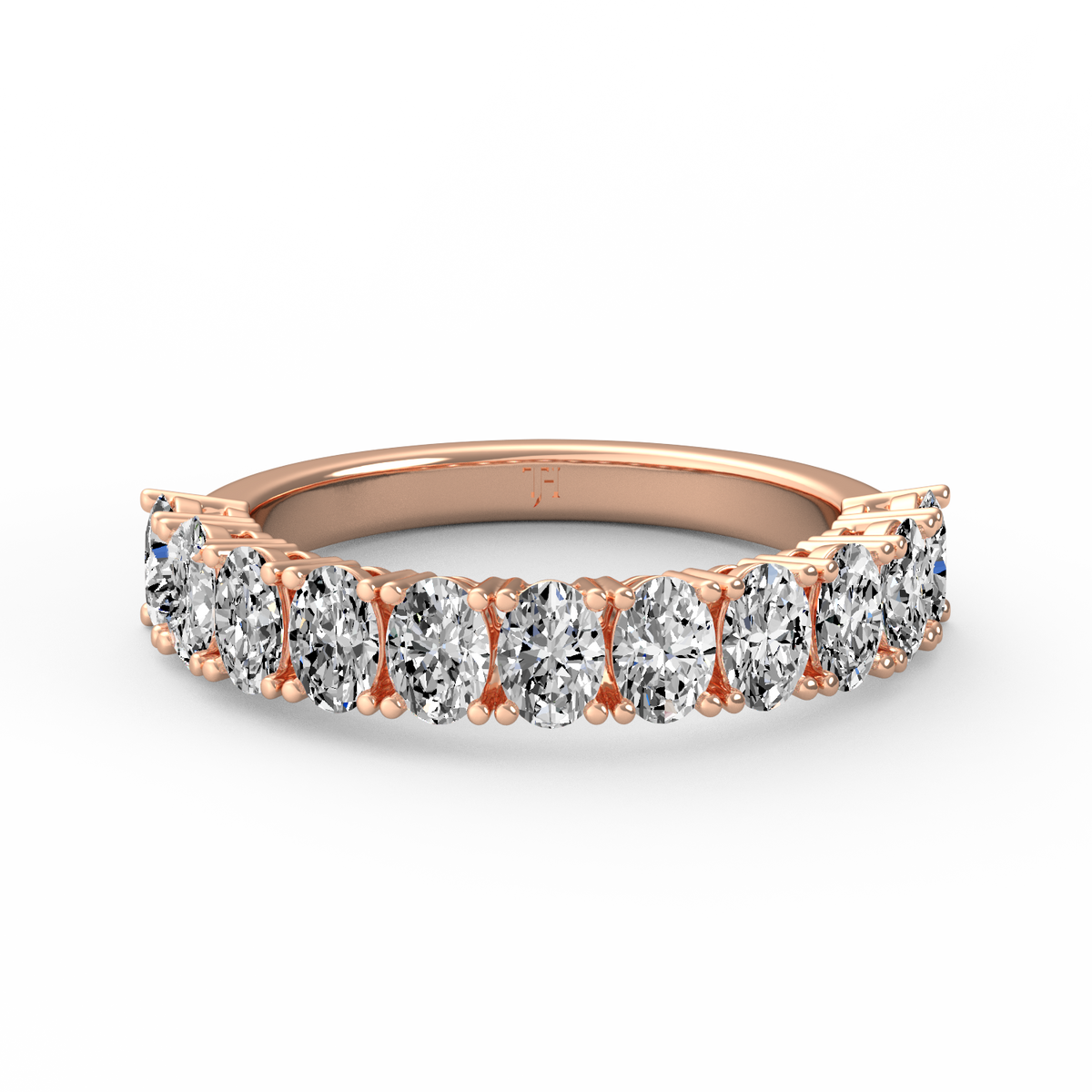 Oval Half Eternity Band R-063