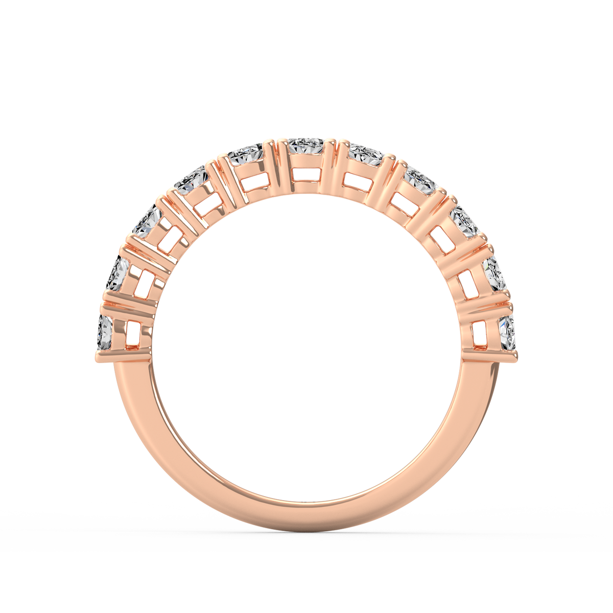 Oval Half Eternity Band R-063