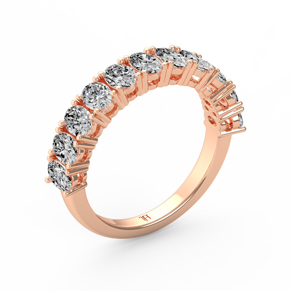 Oval Half Eternity Band R-063