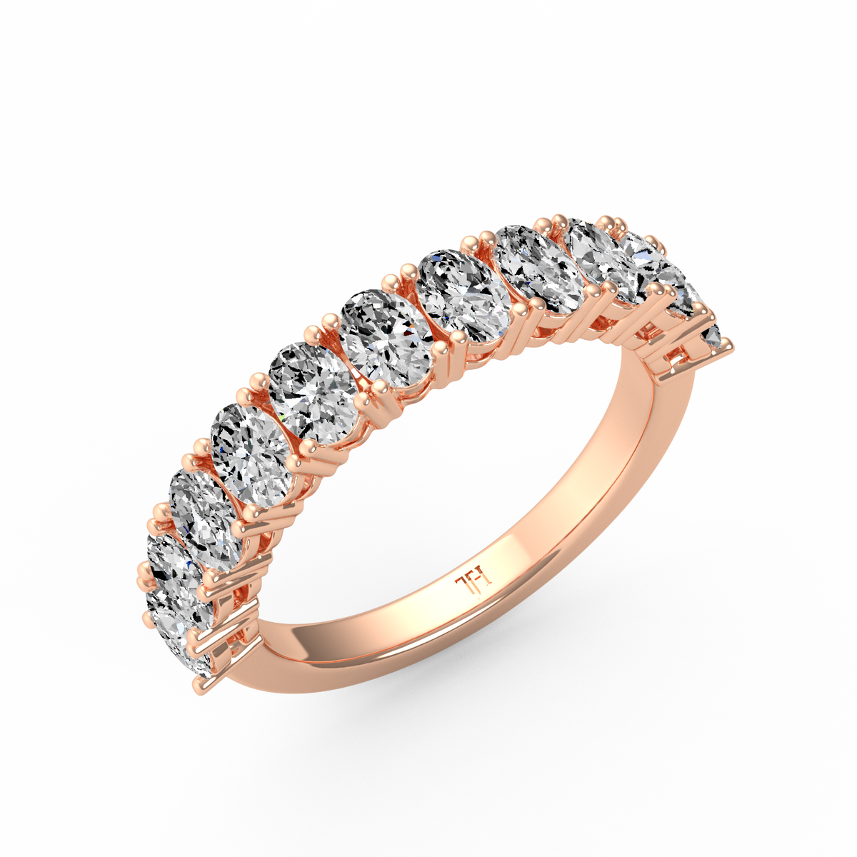 Oval Half Eternity Band R-063