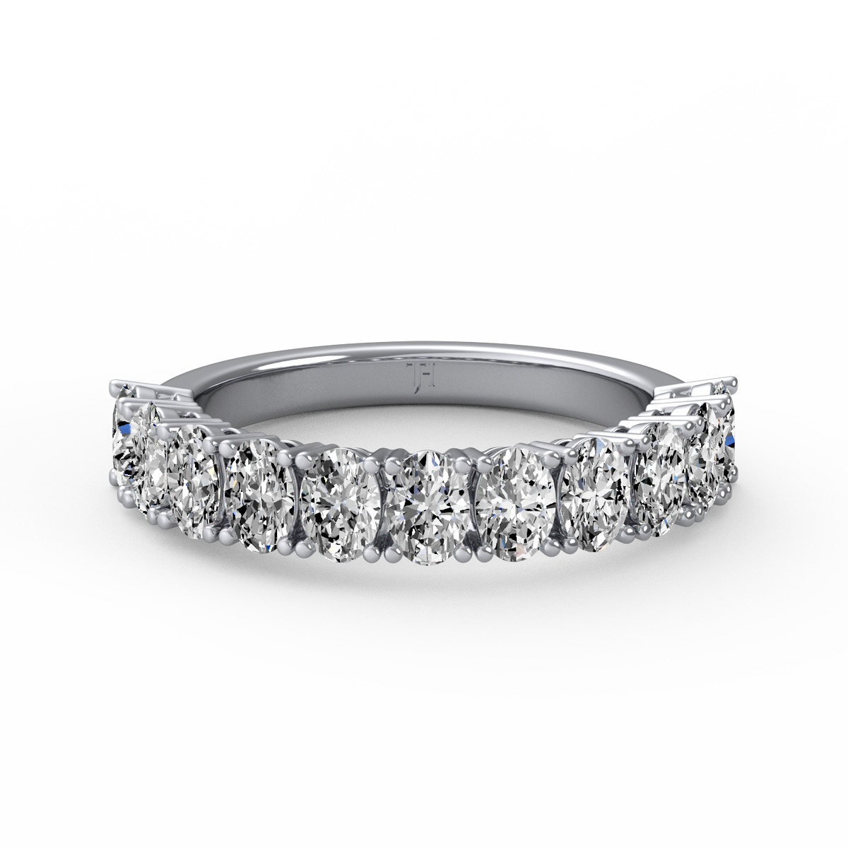 Oval Half Eternity Band R-063
