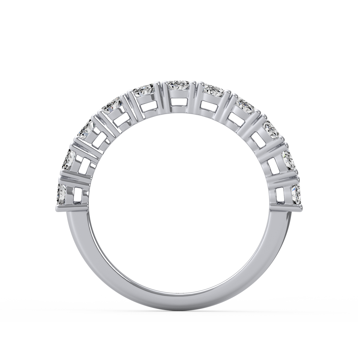 Oval Half Eternity Band R-063