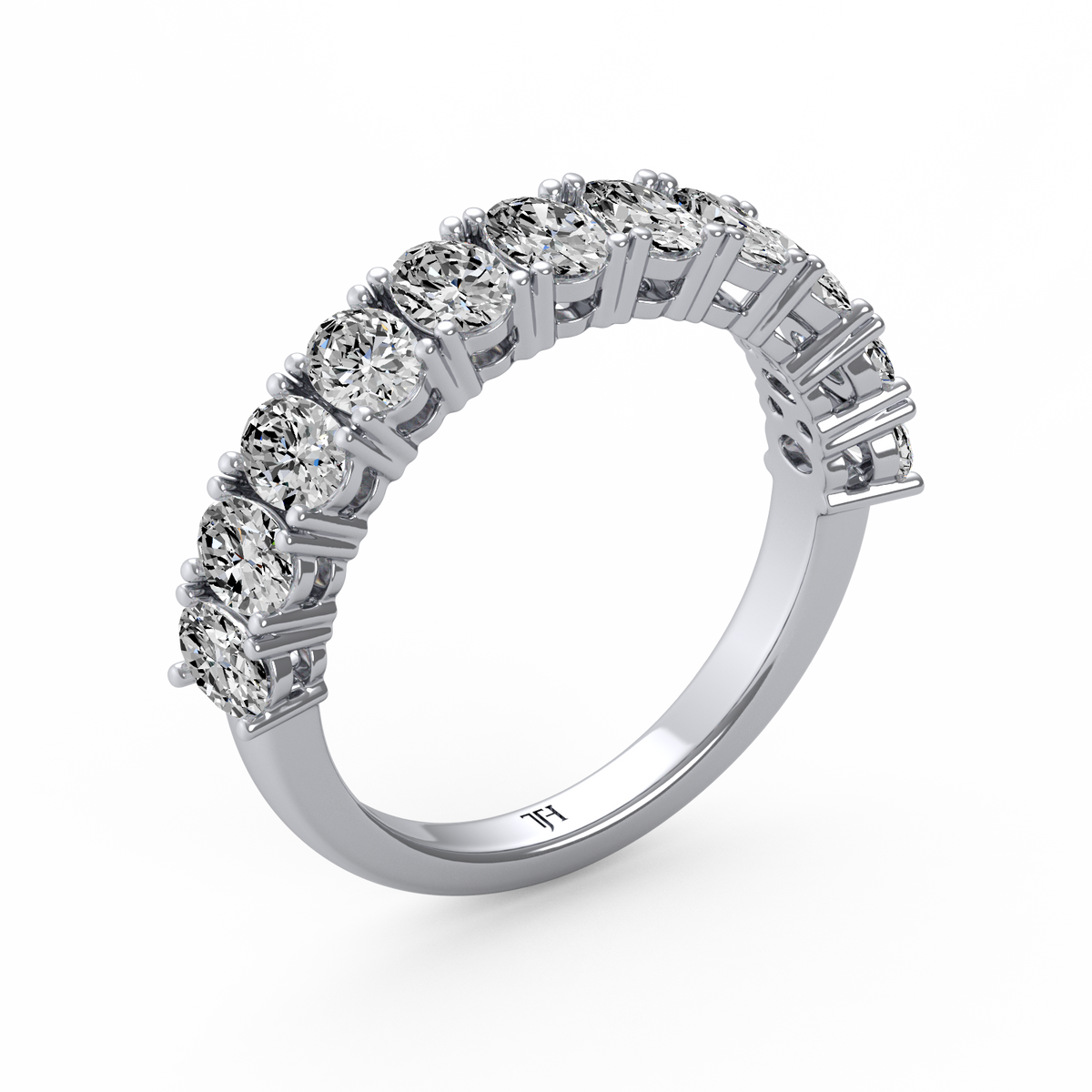 Oval Half Eternity Band R-063