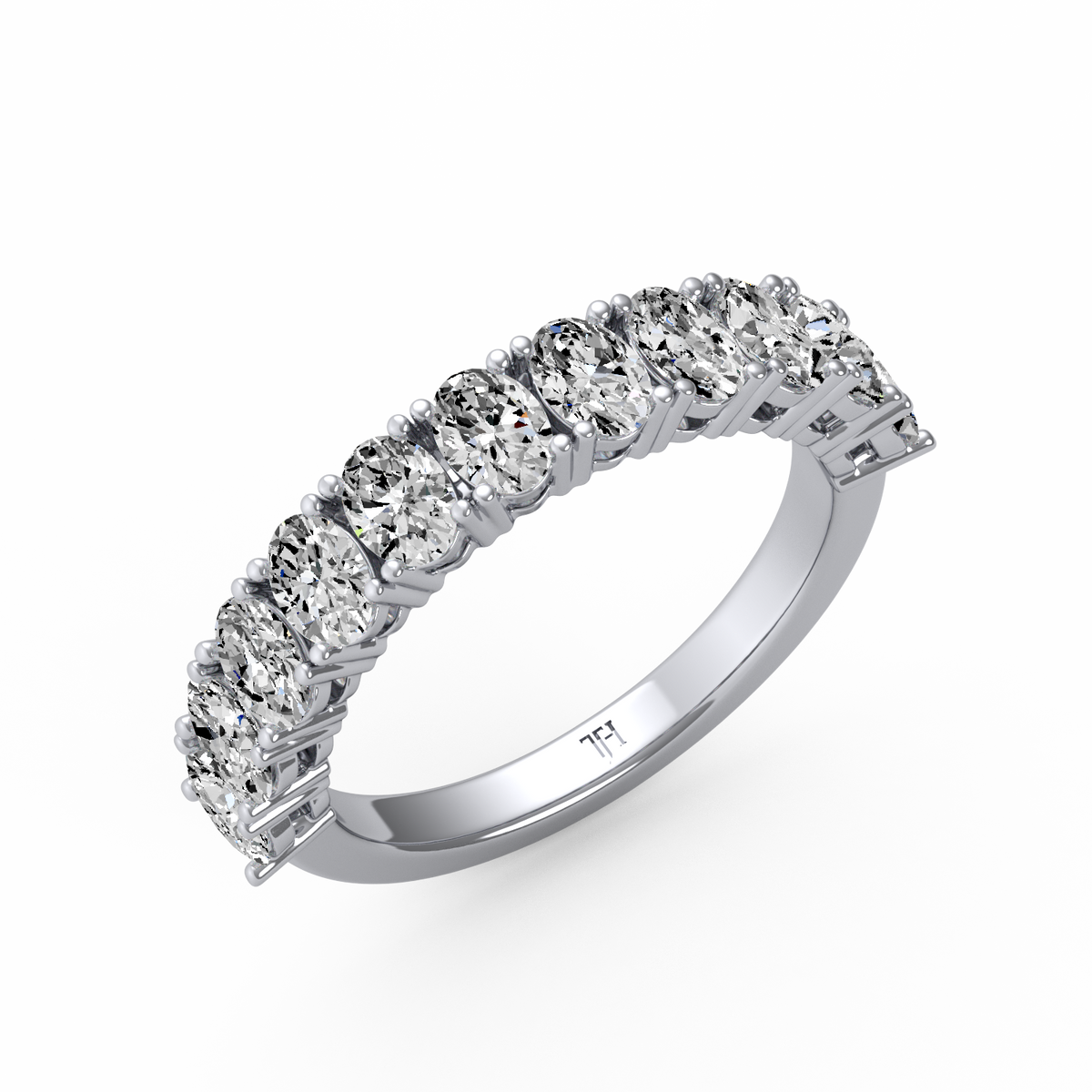 Oval Half Eternity Band R-063