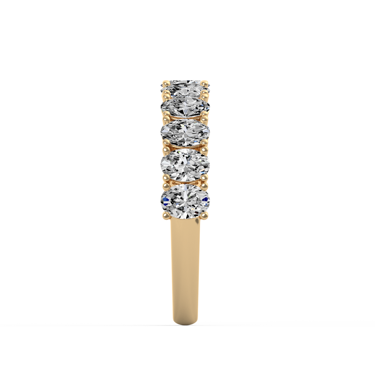 Oval Half Eternity Band R-063