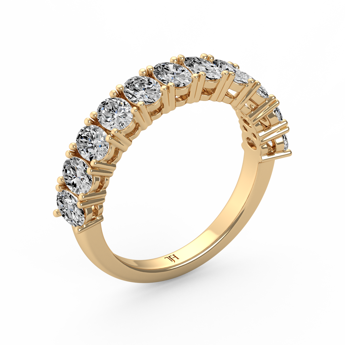 Oval Half Eternity Band R-063