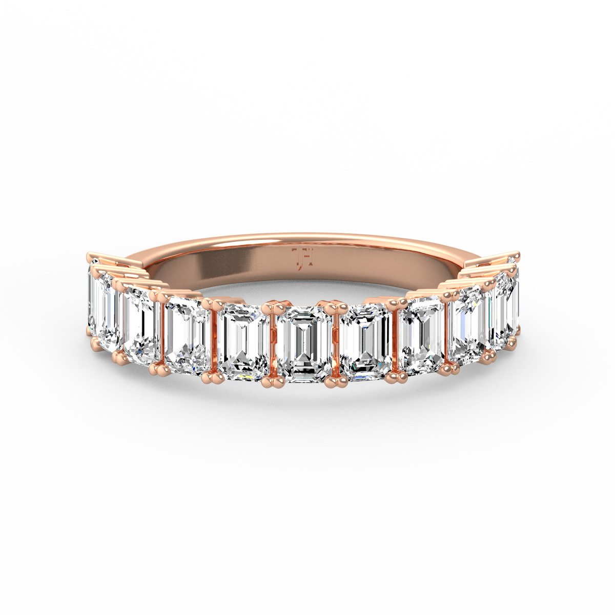 Emerald Half Eternity Band R-064