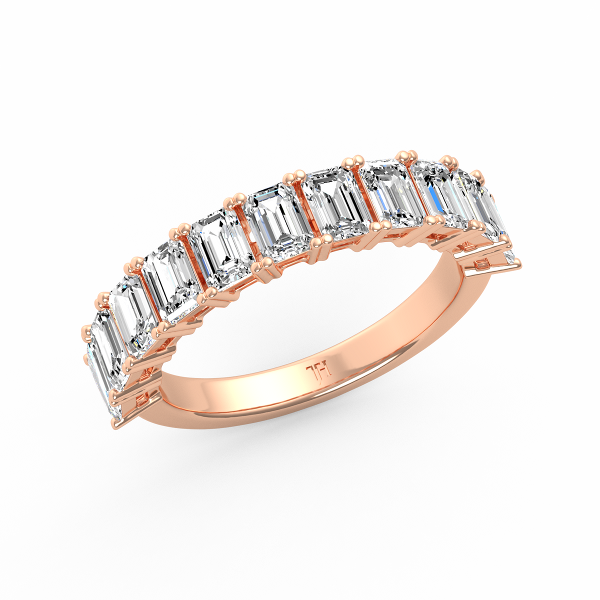 Emerald Half Eternity Band R-064
