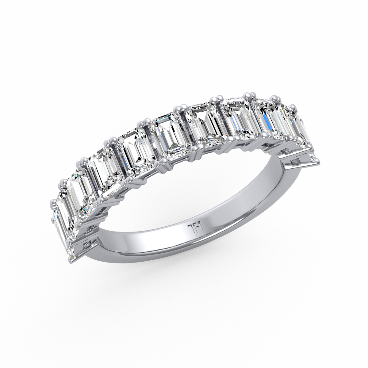 Emerald Half Eternity Band R-064