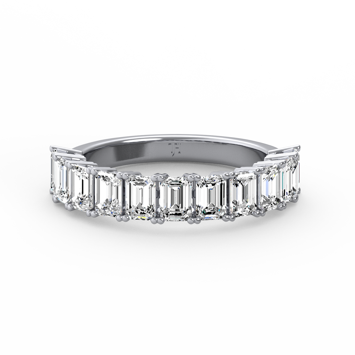 Emerald Half Eternity Band R-064