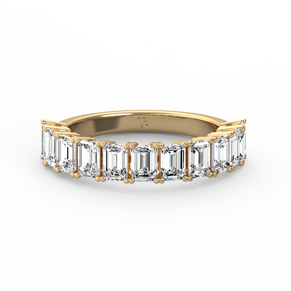 Emerald Half Eternity Band R-064