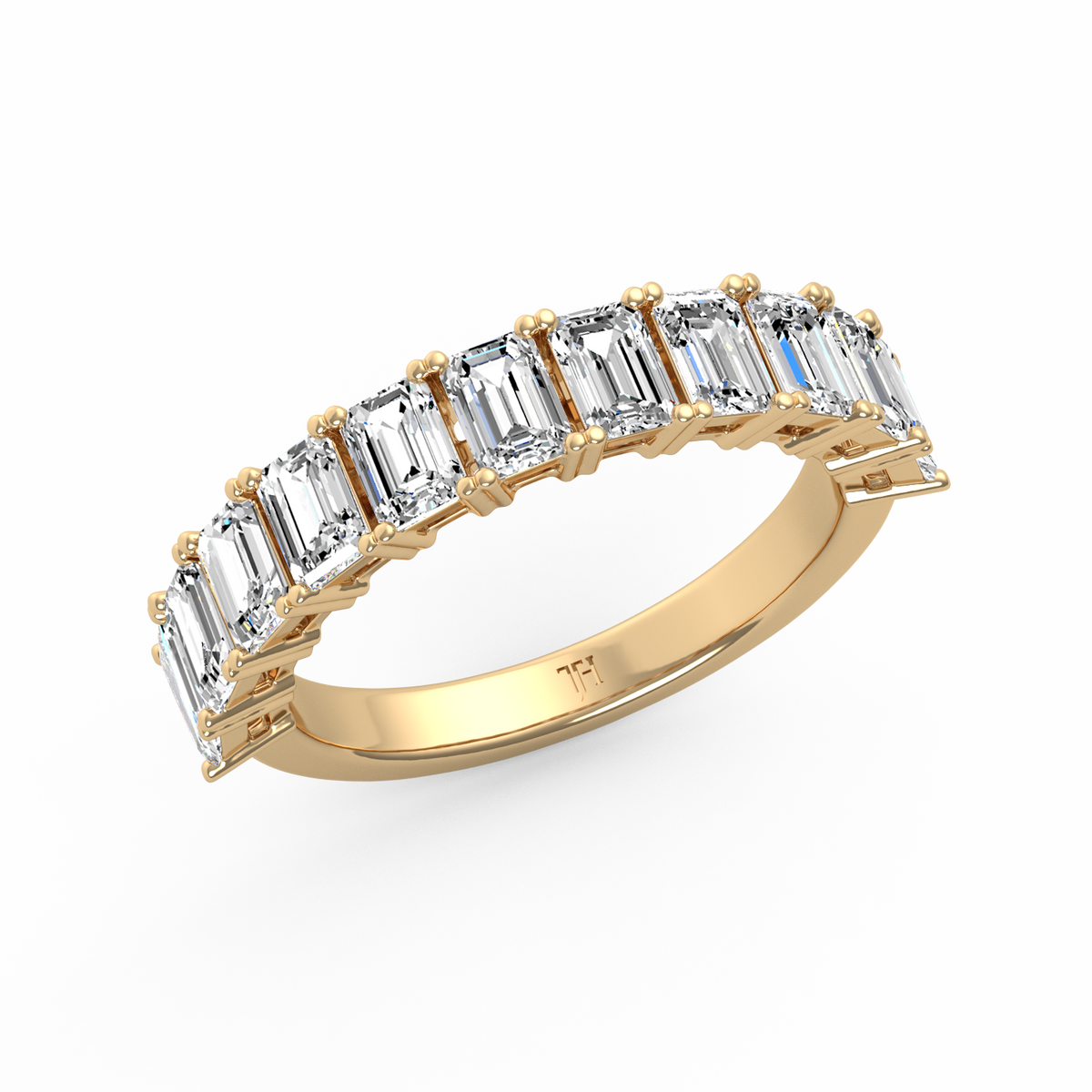 Emerald Half Eternity Band R-064