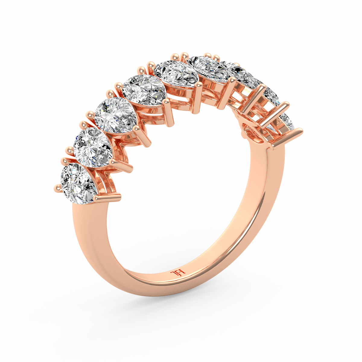 Pear Half Eternity Band R-065