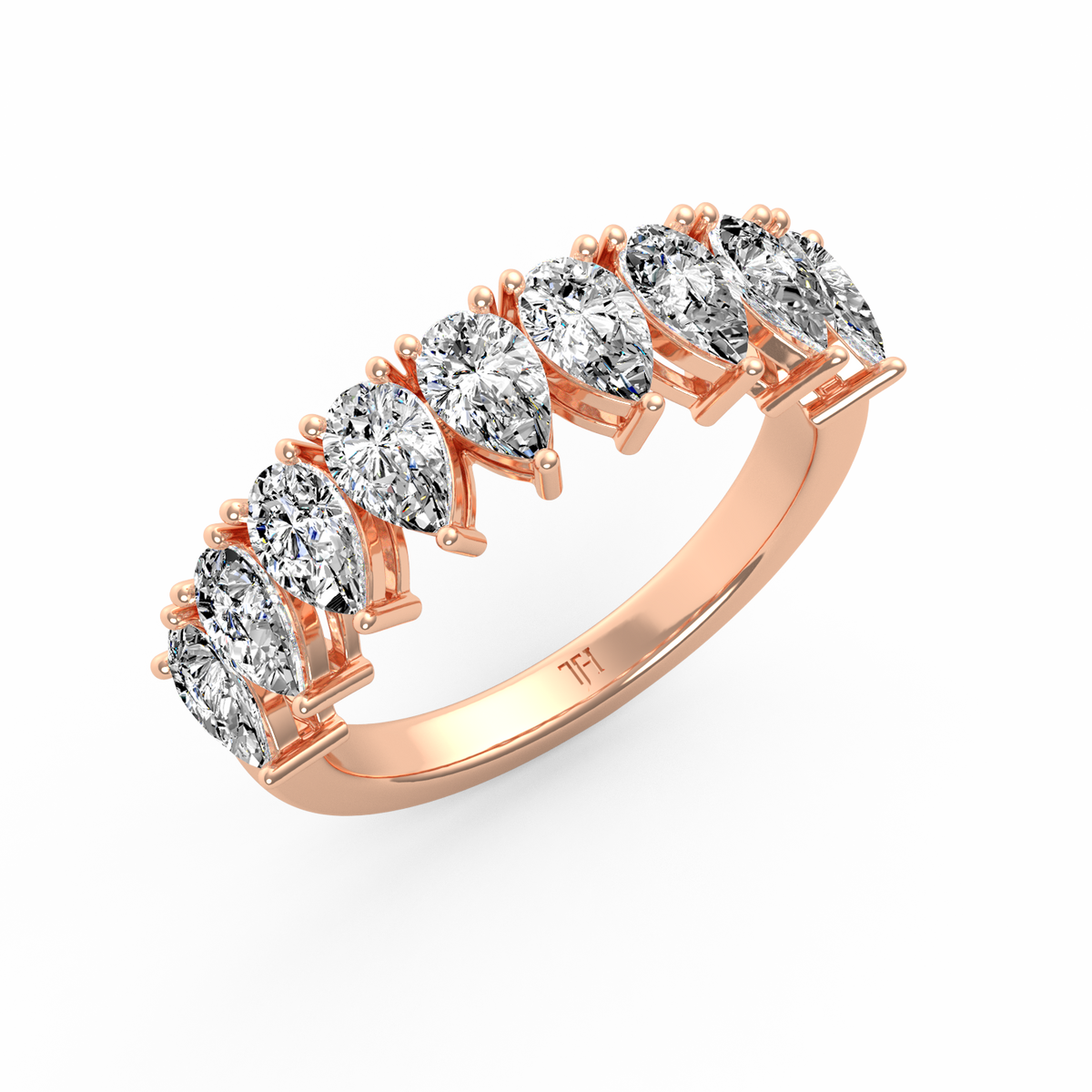 Pear Half Eternity Band R-065