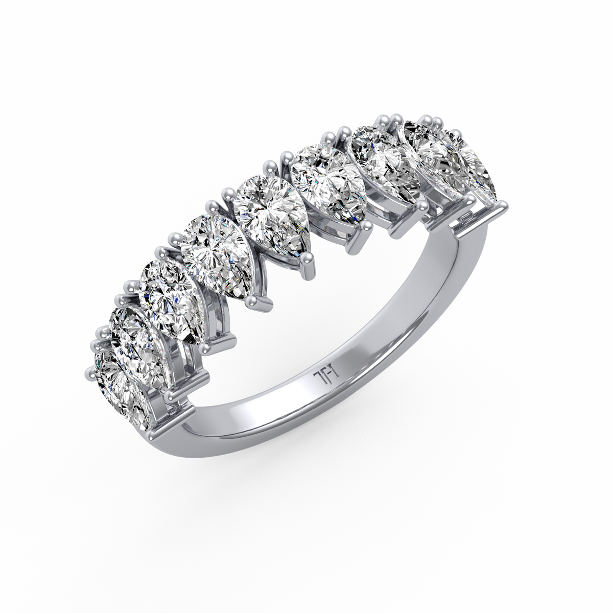 Pear Half Eternity Band R-065