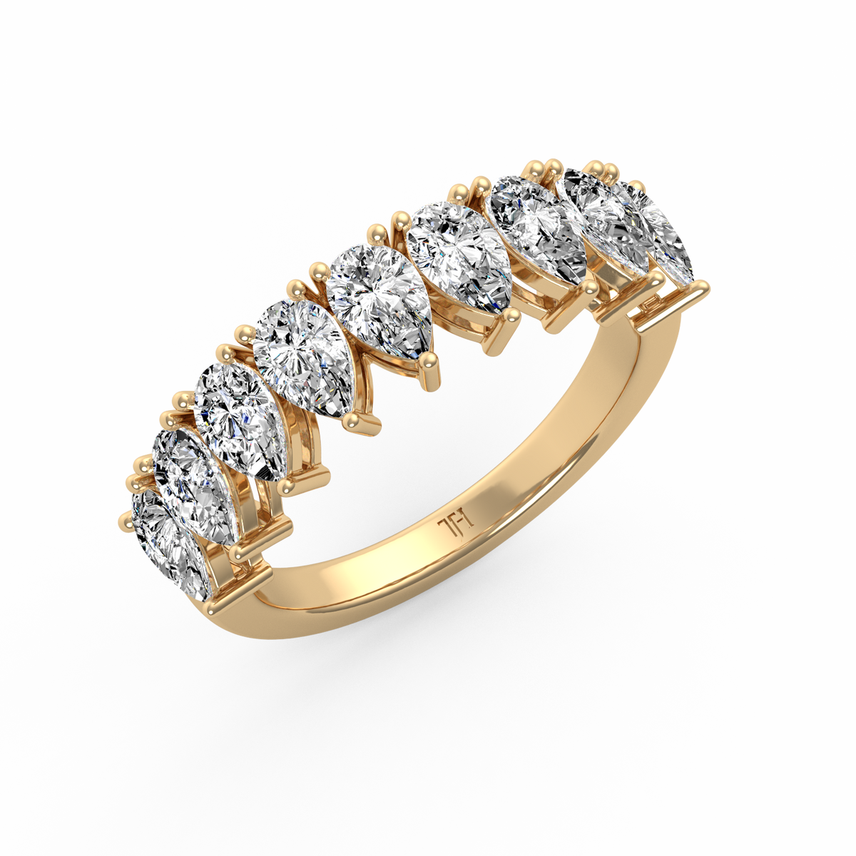 Pear Half Eternity Band R-065