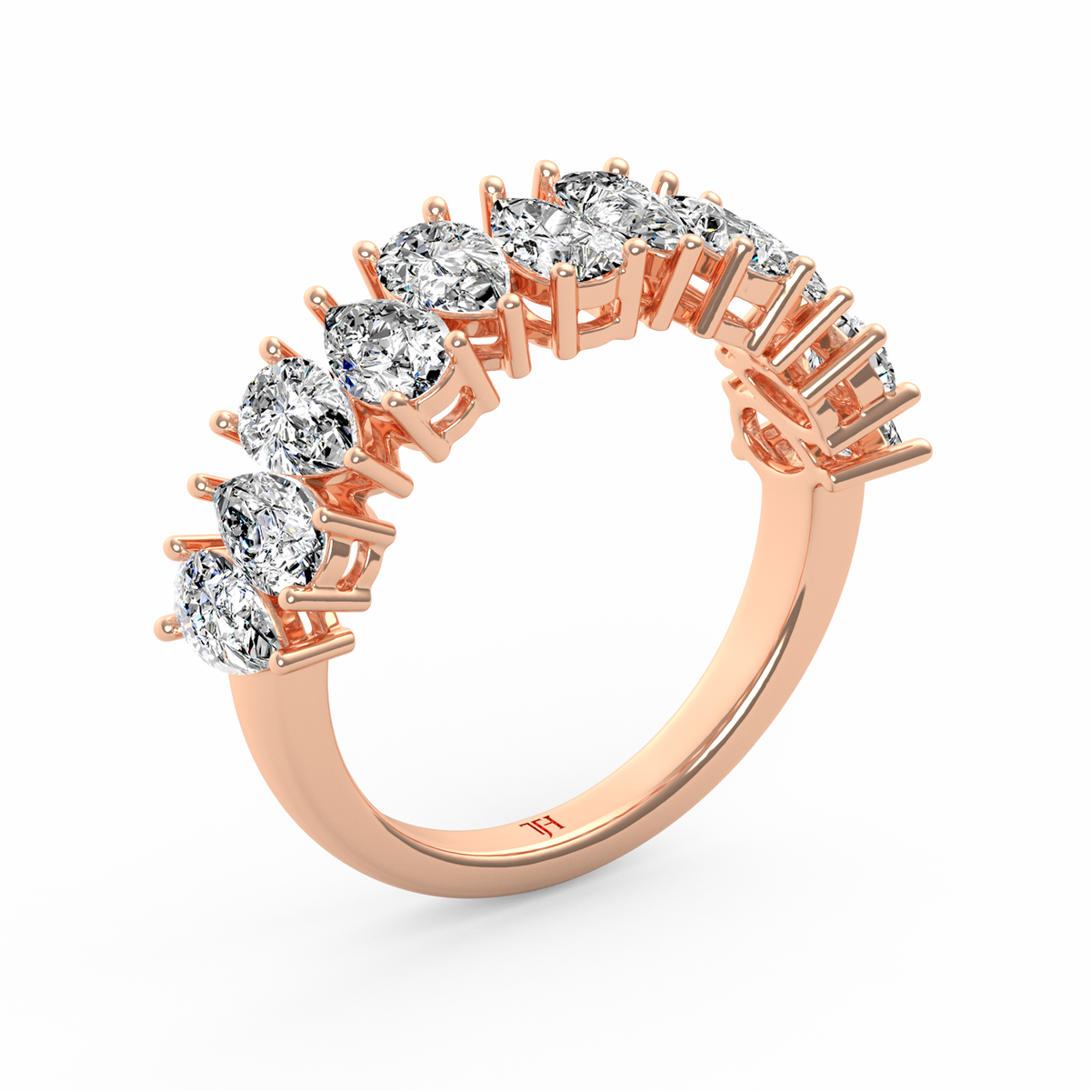 Pear Half Eternity Band R-066