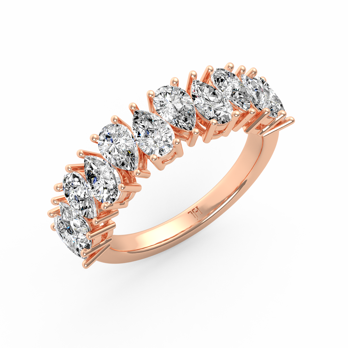 Pear Half Eternity Band R-066