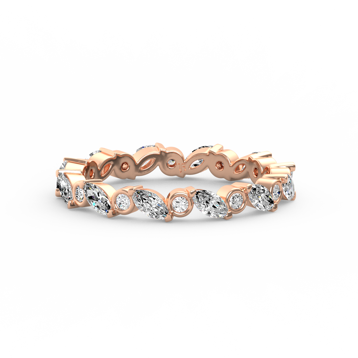 Marquise Round Full Eternity Band R-072