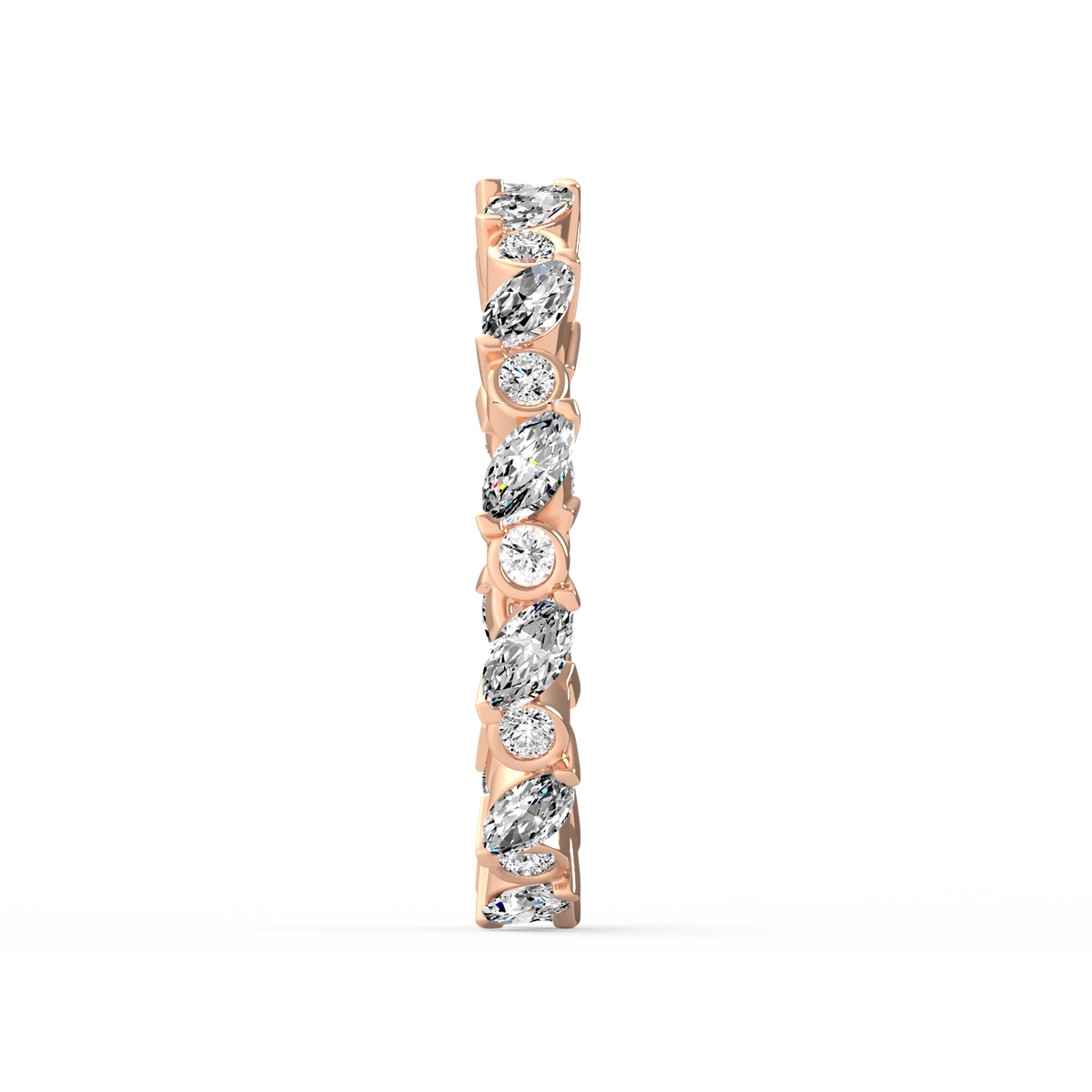 Marquise Round Full Eternity Band R-072