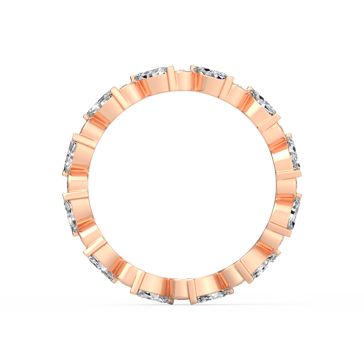 Marquise Round Full Eternity Band R-072