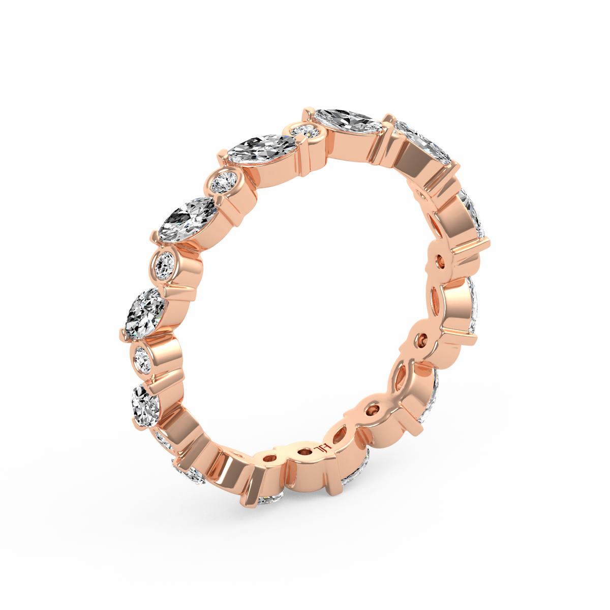 Marquise Round Full Eternity Band R-072